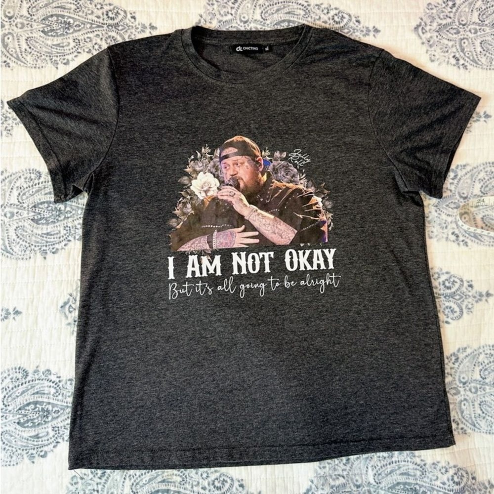 Jelly Roll I Am Not Okay‎ Graphic T Shirt womens XL Country Rap Merch
